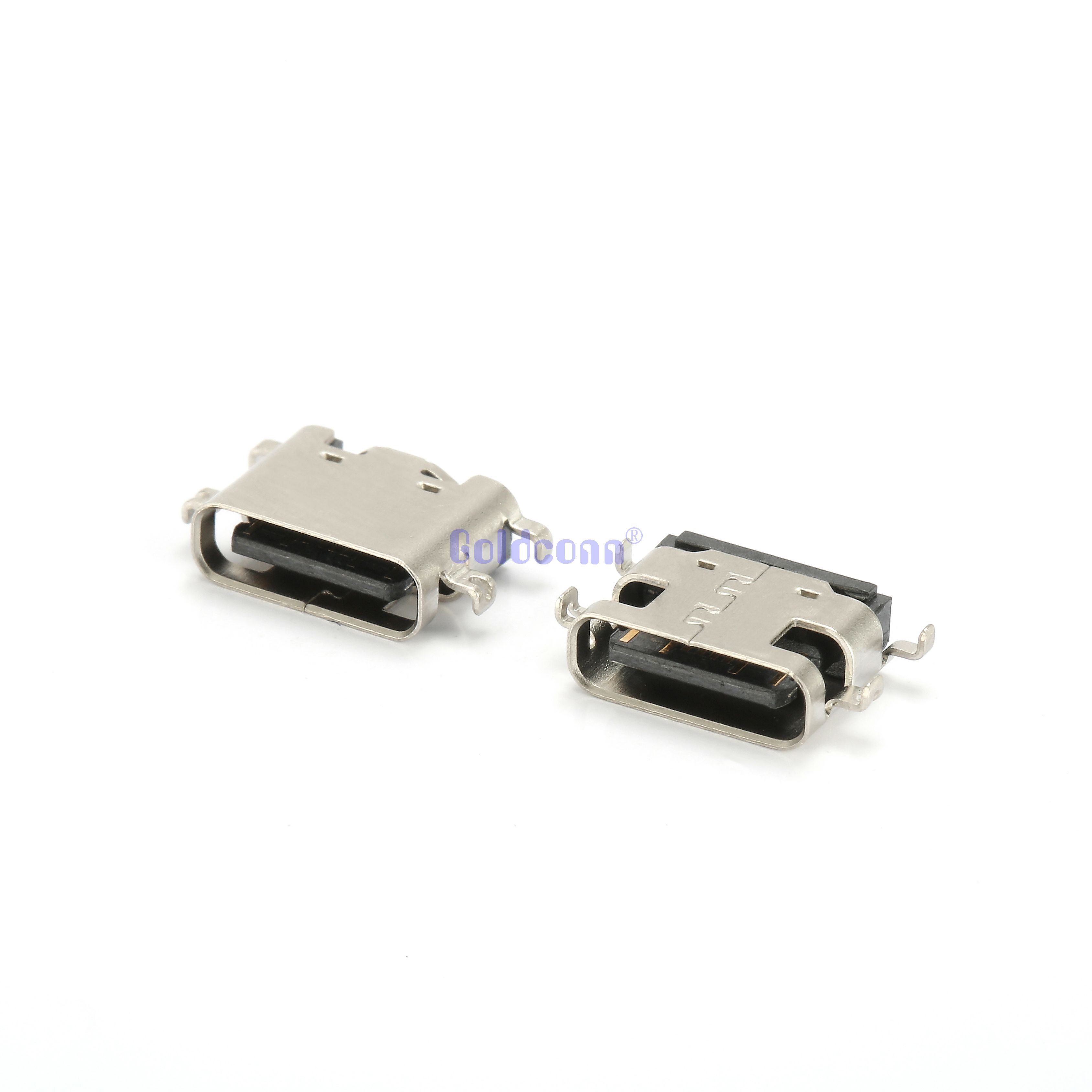 USB C hembra, 16pin, hundimiento de 1.6 mm; l=6.5 mm, fila única