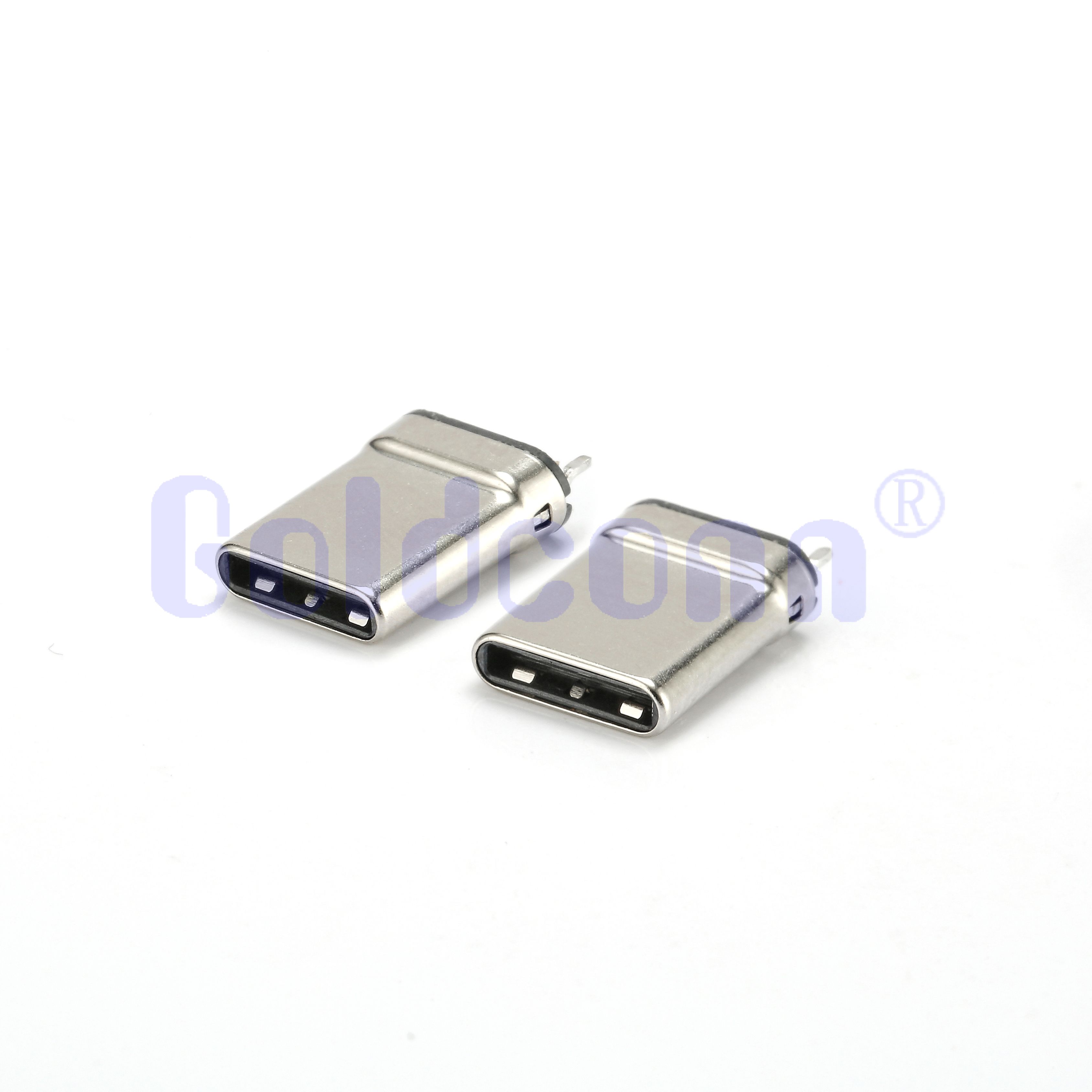 CM090-24LB01U-02 Tipo C TID USB USB 24 pin Conector masculino, férula, estiramiento