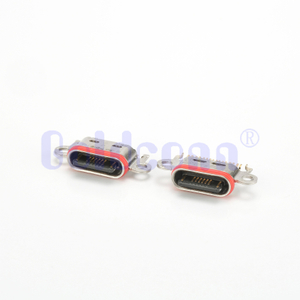 CF292-16NB12R-F5 TIPO C USB 16PIN COLLO HEMBRA FEMENTE IMPRESIONAL, FUNDO, LENGUA EXPuesta, con cubierta del orificio del tornillo